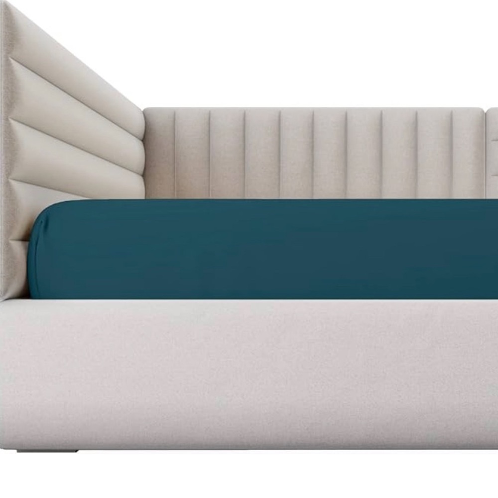 Natēmia Balsam pine color Fitted Twin Sheet 100% cotton t shirt fabric 39”x75”